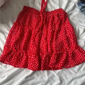 Sienna Sky Red Floral A-Line Skirt